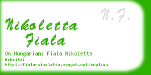 nikoletta fiala business card